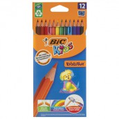 Карандаши цветные BIC "Kids ECOlutions Evolution", 12 цветов, шестигранные, 82902914