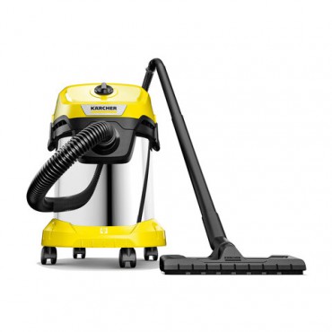 Пылесос хозяйственный KARCHER WD 3 S, мусоросборник 17 л, мощность 1000 Вт, желтый, 1.628-135.0